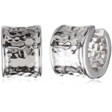 ELLE Jewelry Hammered Sterling Silver Hoop Ear