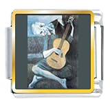 Picasso's The Old Guitarist Italian Charms Bracelet Link