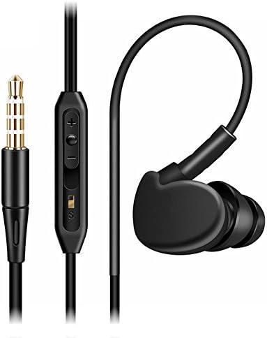 MOOLY, Bass Stereo Sports Earphones with High Definition mic, Running Waterproof Sweatproof IPX5 HiFi sports earhook Earbuds,Dual Driver Dynamic High Definition Noise Isolating &amp; 3.5mm plug