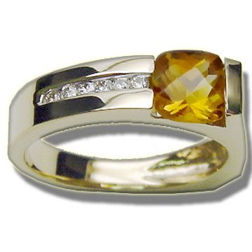 Buy .09 CT CHECKERCUT LADIES CITRINE RING by Rubin Arthur and Co.