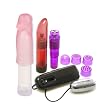 Doc Johnson Mini Brute Frosted Vibrator with Sleeve Pink Jellie 4.5" Adult Sex Toy Kit