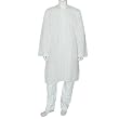 White Cotton Clothing Kurta Pajama for Meditation Size L Chest :44 (chgkp078)