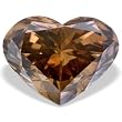 1.18 carat Cognac Red Color Heart Shape Real Loose Solitaire Diamond
