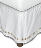 Pinzon Hotel Satin Stitch 400-Thread-Count Sateen Queen Bed Skirt, Taupe