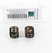 WCXDC2009E2 Blue Blood Scarab Dice with Gold Pips 20mm (3/4in) D6 Pack of 2