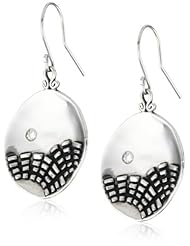 ROTENIER "Cobblestone" Sterling Silver Large Diamond Earrings