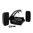 Skytec PSS-50 mobilePA-Anlage mit 6-Kanal Mixer Mischpult + 2 Lauprecher und Mikrofon (integrierter Verst�rker, USB/SD/MP3, 120W RMS) schwarz