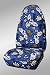 Hawaiian Print Seat Covers - 2 Front Universal Buckets - Turtles Blue Lagoon - Made In The USA