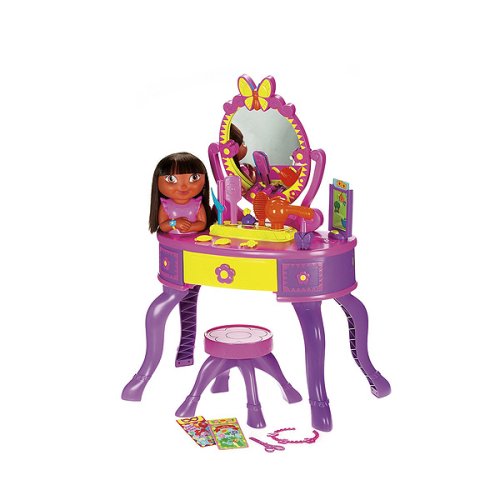 Childrens Toyshop  Toys : Fisher-Price Dora's Let's Get Ready Vanity