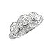 14k White Gold 3 Stone Engagement Diamond Ring / Band Size 6.5 (HI, SI-I, 1.00 carat)