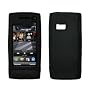 Premium Black Silicone Gel Skin Cover Case for Nokia X6 [Accessory Export Brand Packaging]