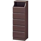 木製シンプルチェスト/タンス ブラウン 【CHESCA】チェスカ