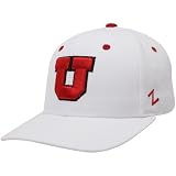 NCAA Zephyr Utah Utes White DHS Fitted Hat (7 3/8)
