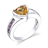 Sterling Silver 1.75 cts Trillion Citrine Round Amethyst Ring Size 7 41Mn4hfZ1jL. SL160 Sterling Silver 1.75 cts Trillion Citrine Round Amethyst Ring Size 7