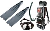 41Mn6tyZlkL. SL160  Cressi Gara 3000 LD Freediving Fins with Matrix Dive Mask Snorkel Set,