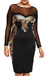 Mesh Sheer Sweetheart Floral Print Cocktail Polyester/Spandex Long Sleeves Sheath Bodycon Dress 