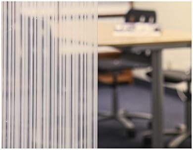 Geo Window Films (LV-WS5078) White Stripe 50" x 78" Decorative Window Film