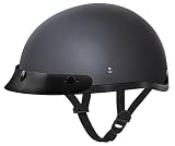 Gun Metal Grey Beanie Skull Cap DOT Motorcycle Half Helmet