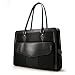 Mobile Edge Large Women's Geneva Laptop Handbag in Black Microfiber with Leather Trim MEGN1L