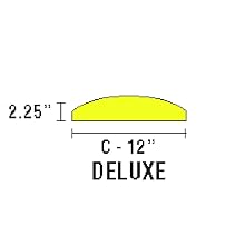 SloMo SB4D-Y Recycled Plastic Deluxe 4' Speed Bump without Hardware, Yellow, 48" Length, 12" Width, 2.25" Height