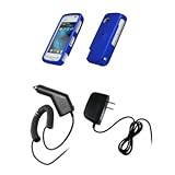 Nokia Nuron 5230 - Premium Blue Rubberized Snap-On Cover Hard Case Cell Pho ....