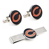Chicago Bears Cufflinks and Tie Bar Gift Set