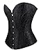 Kimring® Women's Vintage Palace Jacquard Body Shaper Strapless Overbust Corset