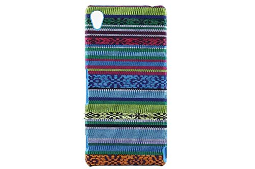 HYAIT SONY XPERIA Z3 MZ Series Weaving Pattern Polycarbonate (PC) + Textile Surface Ultra Slim Fit Hard Case Cover For XPERIA Z3 COMPACT - BLUE