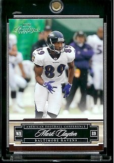 2007 Playoff Prestige Football Card #12 Mark Clayton - Baltimore Ravens - Mint Condition - Shipped In Protective ScrewDown Case!