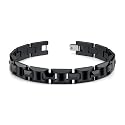Black Ceramic H Style Link Bracelet for Men