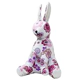 Color Zoo Rory The Rabbit Stuffed Animal in Flower Shower