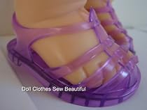 Bitty Baby Doll Clothes Purple Jelly Shoes
