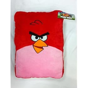 Red Angry Bird Plush Pillow approx 15" x 11": Automotive
