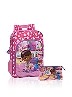 Disney Mochila + Estuche Doc (Rosa)