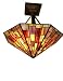 Tiffany-style Red Hanging Lamp