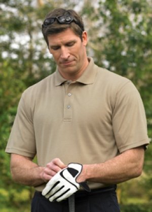 Big Mens Short Sleeve 7.7 oz 100% Spun Polyester Micromesh Polo Golf Shirt (Big & Tall and Regular S