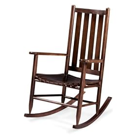 Adult Classic Rocker With Slat Seat, SLATTED, ANTIQUE MAPLE by 