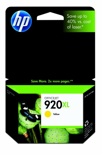 HP 920XL Yellow Officejet Ink Cartridge in Retail Packaging
