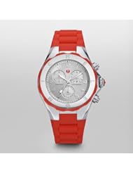 Michele Watches Silicone and Stainless Steel Chronograph Watch/Red - Burnt Red