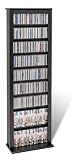 Black Slim Barrister Tower MultiMedia Collection by Prepac Furniture - BMB-0400