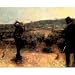 Nostalgic Golf (Players at Sunset) Art Poster Print - 16x20