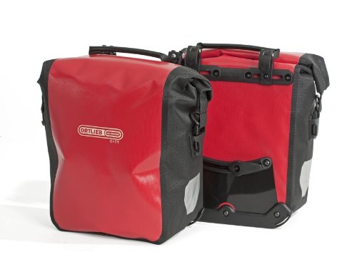 Ortlieb Uni Vorderrradtasche Frontroller City, rot-schwarz, 30x25x14, F6001 Preisvergleich