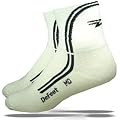 DeFeet AirEator 3in DeLine White Cycling/Running Socks - AIRDLT