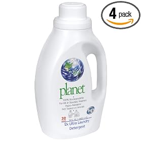 Planet 2x HE Ultra Laundry Liquid Detergent, 32-Loads, 50-Ounces Bottle (Pack of 4)