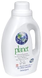 Planet 2x HE Ultra Laundry Liquid Detergent, 32-Loads, 50-Ounces Bottle (Pack of 4)