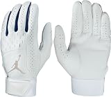 Nike GB0164 -128 Jordan Team Pair Batting Gloves - White/Navy