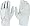 Nike GB0164 -128 Jordan Team Pair Batting Gloves - White/Navy - Small