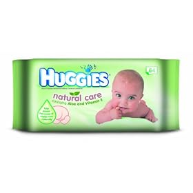 Huggies Natural Care Baby Wipes - 10 x packs of 64 (640 wipes)