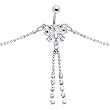 Clear Striking Gem Butterfly Belly Chain