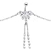 Clear Striking Gem Butterfly Belly Chain